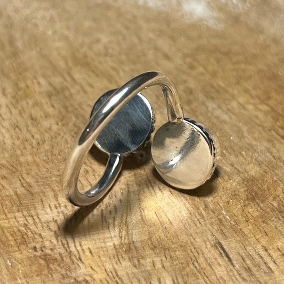 NWOT Ethiopian Opal Bypass 925 Sterling Silver Ring - Picture 11 of 15